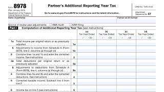 Negative Form 8978 Adjustment Worksheet Walkthrough Schedule 2 Line 17z [upl. by Laurentium]