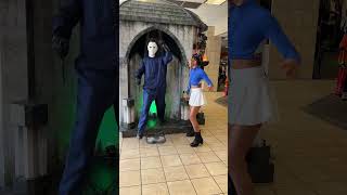 MICHAEL MYERS FAIL Merrick amp LibertyBarros spirithalloween halloween animatronics prank [upl. by Nivahb879]