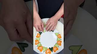 Beautiful salad decoration ideas vegetable salad plate decoration [upl. by Eppie]