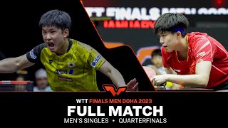 FULL MATCH  WANG Chuqin vs Tomokazu HARIMOTO  MS QF  WTTDoha 2023 [upl. by Siuoleoj]