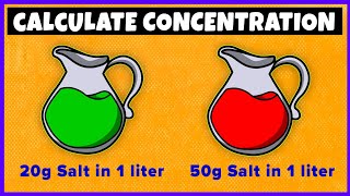 Concentration  How to Calculate Concentration of a Solution [upl. by Raybin]