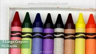 8 Large Assorted Color Crayons by Crayola [upl. by Rexferd]