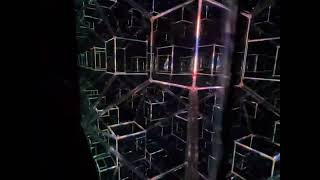 24 inch Tesseract Hypercube Infinity Mirror Art Sculpture by Nicky Alice 4th Dimension Explained [upl. by Merton]