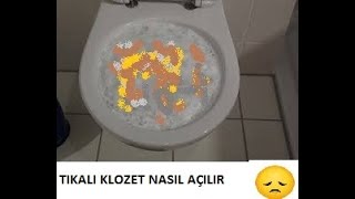 Tıkalı Klozet Nasıl Açılır Lavabo açıcı [upl. by Tamera]