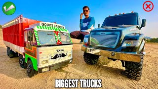 12 Wheels Biggest RC TATA Truck Vs Traxxas Mega Ultimate Truck Unboxing  Chatpat toy TV [upl. by Liponis776]