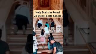 Catholics on their Knees Climbing The Scala Sancta in Rome [upl. by Wardieu]