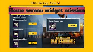 How to complete Home screen widget mission PUBGMOBILE  Home screen widget mission complete😱 [upl. by Rolf]