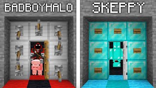 Skeppy Vs BadBoyHalo Escape ROOM Build Battle  Minecraft [upl. by Eibur]