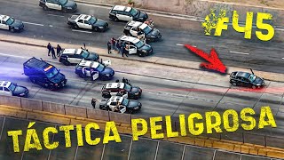 Persecución policial en EEUU se encontraron con 8 patrullas policiales [upl. by Seyer462]