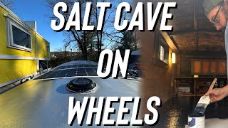 How to Build a Salt Therapy Cave on Wheels  HOMEMADE CAMPER turned mobile HALO THERAPY CHAMBER [upl. by Nashom]