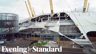 London O2 Arena ripped open by Storm Eunice as 1000 people evacuated [upl. by Adniralc]