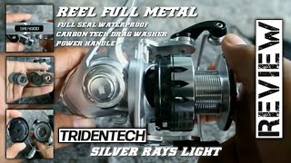 Reel Tridentech Silver rays light ukuran 4000 SW review unboxing [upl. by Akcirderf]