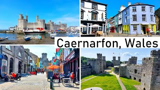 Wales  Caernarfon  1 day  Walking tour  Caernarfon Castle  Palace Street  Castle Square [upl. by Lyrahs]