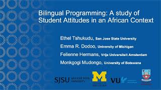 Bilingual Programming A Study of Student Attitudes in an African Context Koli Calling 2024 [upl. by Pike443]