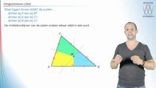 Omgeschreven cirkel  WiskundeAcademie [upl. by Sergio]