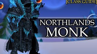 AQW  Northlands Monk Class Guide Enhancements Class Skills Combos Soloing Farming PvP [upl. by Aima]