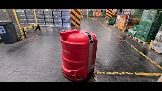 autonomous floor cleaning robot CLEANFIX RA 660 Navi XL in Starobrno Heineken brewery [upl. by Dett]