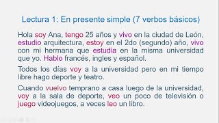 TEXTE en ESPAGNOL  Se presenter en espagnol  Présent Simple  Apprendre lespagnol  learn Spanish [upl. by Bonne397]