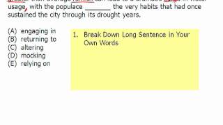 Magoosh GRE Module 1  Breaking Down the Sentence for Text Completions 36 [upl. by Ntsuj]