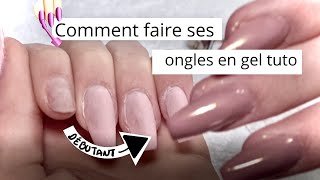 TUTO ONGLE EN GEL CHABLON DEBUTANT [upl. by Taub]