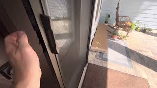 Larson Brisa Retractable Screen Door MAJOR FLAW for short folks [upl. by Nojel]