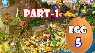 Angry Birds Epic Part1 Egg 5 Rescue Plus Boss Fight CASTLE King Pigs Castle [upl. by Ecneitap]