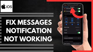 How To Fix Messages Notification Not Working On Iphone [upl. by Bucky]