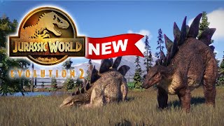 Jurassic World Evolution 2  Стегозавр \ Stegosaurus  Полевой гид по видам [upl. by Afesoj]