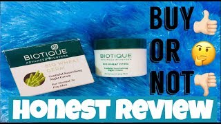 Biotique wheat germ night cream review  Best night cream review  Biotique night cream review [upl. by Nelluc]