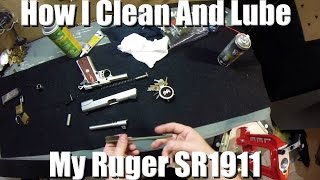 How To Clean A SR1911 With Bore Snake [upl. by Ronnoc599]