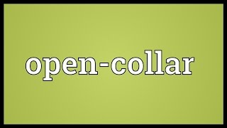 Opencollar Meaning [upl. by Richmal634]