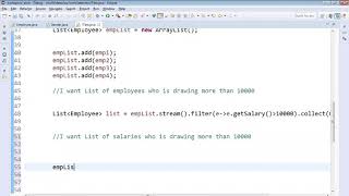 IP21How to filter List of employees based on their salaries using stream api amp without using stream [upl. by Warfold862]