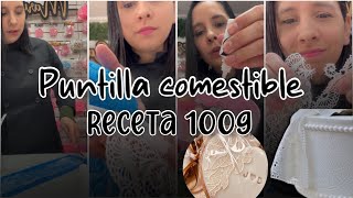 Receta puntilla encaje comestible rinde 100g [upl. by Eenhpad]