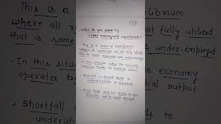 UnderEmployment EQUILIBRIUM CLASS 12 Macro Economics Ch7 Excess Demand and Deficient Demand [upl. by Rosenthal]