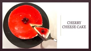 How to make Cherry Cheesecake I Homemade No Bake Cherry Cheesecake I Tamil Sts Samayal 86 [upl. by Hayden]