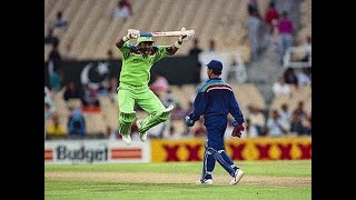 Javed Miandad vs Kiran More 1992 Jumping Incident [upl. by Fruin751]