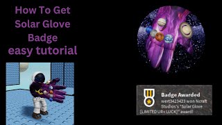 How To Get Solar Glove Badge in IQ Obby easy Tutorial [upl. by Py267]