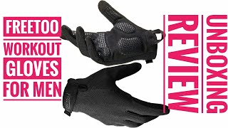 FREETOO FullFinger Workout Gloves for Men Unboxing and Review  Amazon Purchase [upl. by Alahcim481]