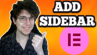 How To Add Sidebar In Elementor [upl. by Latnahs767]