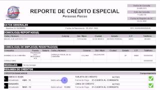 INTERPRETACIÓN REPORTE DE CRÉDITO ESPECIAL  BURO DE CRÉDITO [upl. by Ku640]