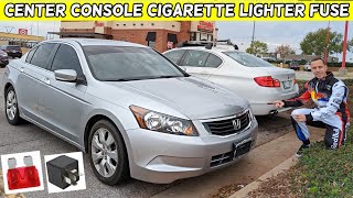 HONDA ACCORD CENTER CONSOLE CIGARETTE LIGHTER FUSE LOCATIONCIGARETTE LIGHTER NOT WORKING FUSE 0812 [upl. by Neyut]