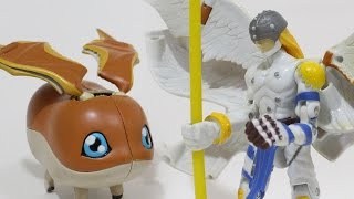 QuickDedigivolvingAngemonエンジェモン to PatamonパタモンTransformation Digimon Toys [upl. by Loughlin]