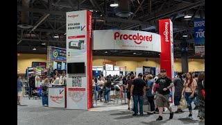 Procolored long beach expo showcase the new mini UV DTF printer [upl. by Yacano18]