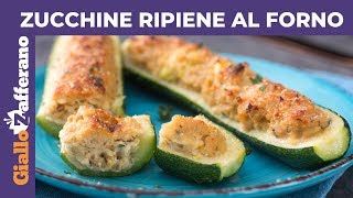 ZUCCHINE RIPIENE AL FORNO senza carne [upl. by Ellahcim788]