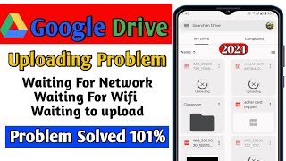 How to solve waiting to upload problem in google drive 2024  google drive waiting for wifi problem [upl. by Waldo]