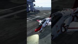 DCS T45C Supercarrier Landing dcs aviation t45 hawk goshawk supercarrier landing shorts [upl. by Murtagh]