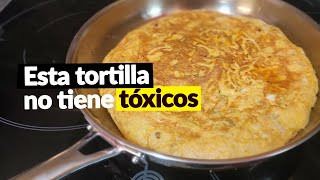 ¡Hazla así con tu SARTÉN de ACERO inoxidable TORTILLA de PATATA española  cocinar en acero [upl. by Ellekcim]