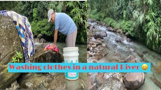 Enjoying Washing clothes In The River 😀  Darjeeling lifestyle vlog 🇮🇳 [upl. by Zerline]