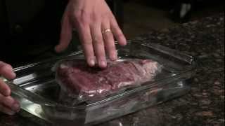 Beef Tips with Chef Michael How to Thaw Frozen Beef [upl. by Yelsehc464]