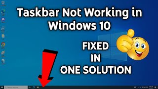 FIXED Taskbar Not Working in Windows 10 easy fix  2024 [upl. by Nelon17]